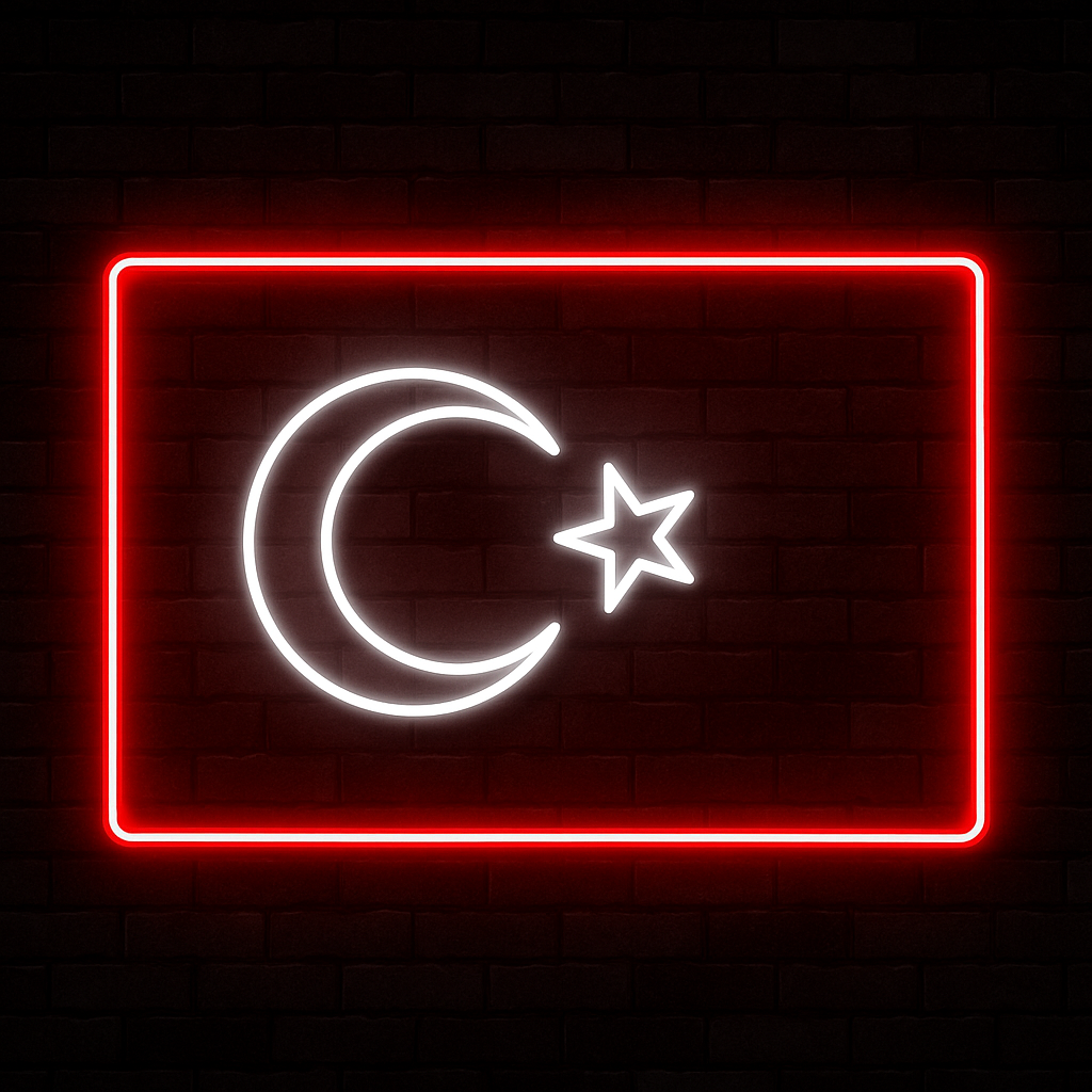 Neon Işıklı Türk Bayrağı Tabela – Vatansever Ruhun Parlayan Simgesi 1 Neon Işıklı Türk Bayrağı Tabela – Vatansever Ruhun Parlayan Simgesi