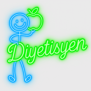 Sağlığı ve Pozitifliği Yansıtan Diyetisyen Neon Tasarımı