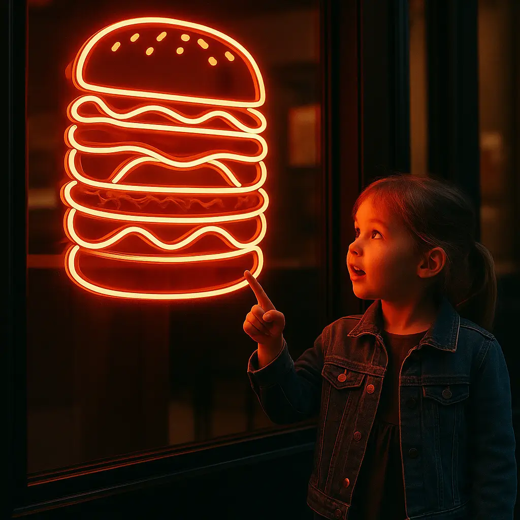 Restoran & Fast Food İçin Hamburger Neon (Işıklı) Tabela 40*60 3 Restoran & Fast Food İçin Hamburger Neon (Işıklı) Tabela 40*60 - Görsel 3