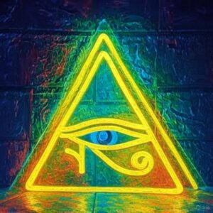 Alternative view of Eye of Horus Neon LED Tabela – Antik Gizem Modern Işıkla 40*60