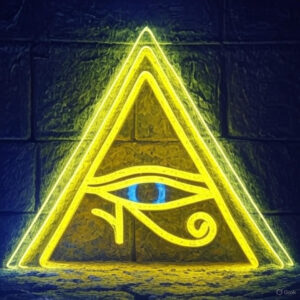 Eye of Horus Neon LED Tabela – Antik Gizem Modern Işıkla 40*60