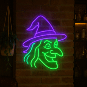 Büyüleyici Cadı Neon Işığı – Cadılar Bayramına Renk Kat!
