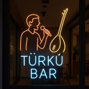 Türkü Bar Neon Tabela – Geleneksel Ruhun Modern Işıltısı