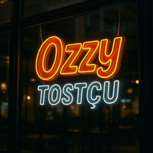 Ozzy Tostçu Neon Tabela – Enerjik ve Dikkat Çekici Işıklı Tasarım