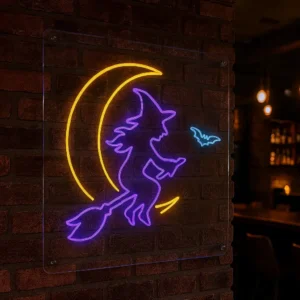 Geceyi Büyüleyen Işık: Cadı Neon Tabelası ile Mekânınıza Gizemli Bir Dokunuş!