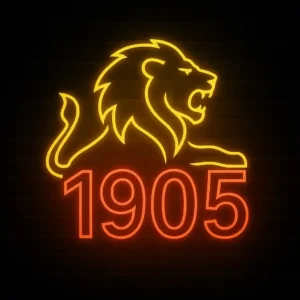 1905 Aslan Neon Işıklı Duvar Dekoru – Genç Odası için Tarz Tasarım